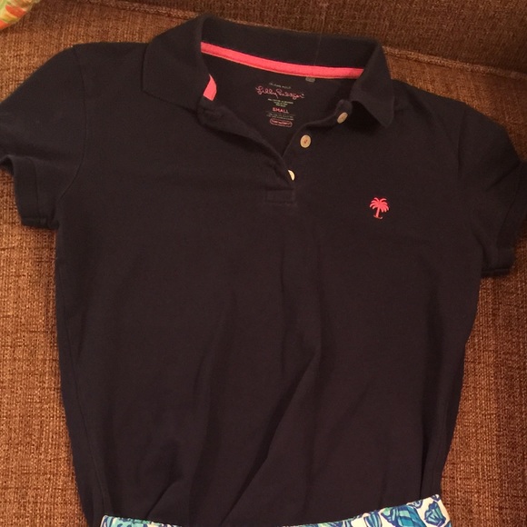 Lilly Pulitzer Tops - Navy Lilly Pulitzer polo